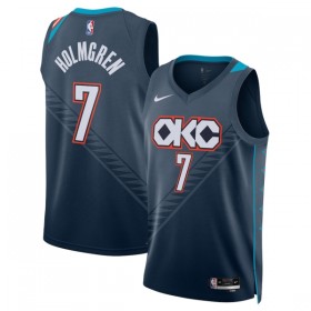 Maillot NBA Oklahoma City Thunder Chet Holmgren Nike 2025-26 City Edition Noir Swingman - Homme